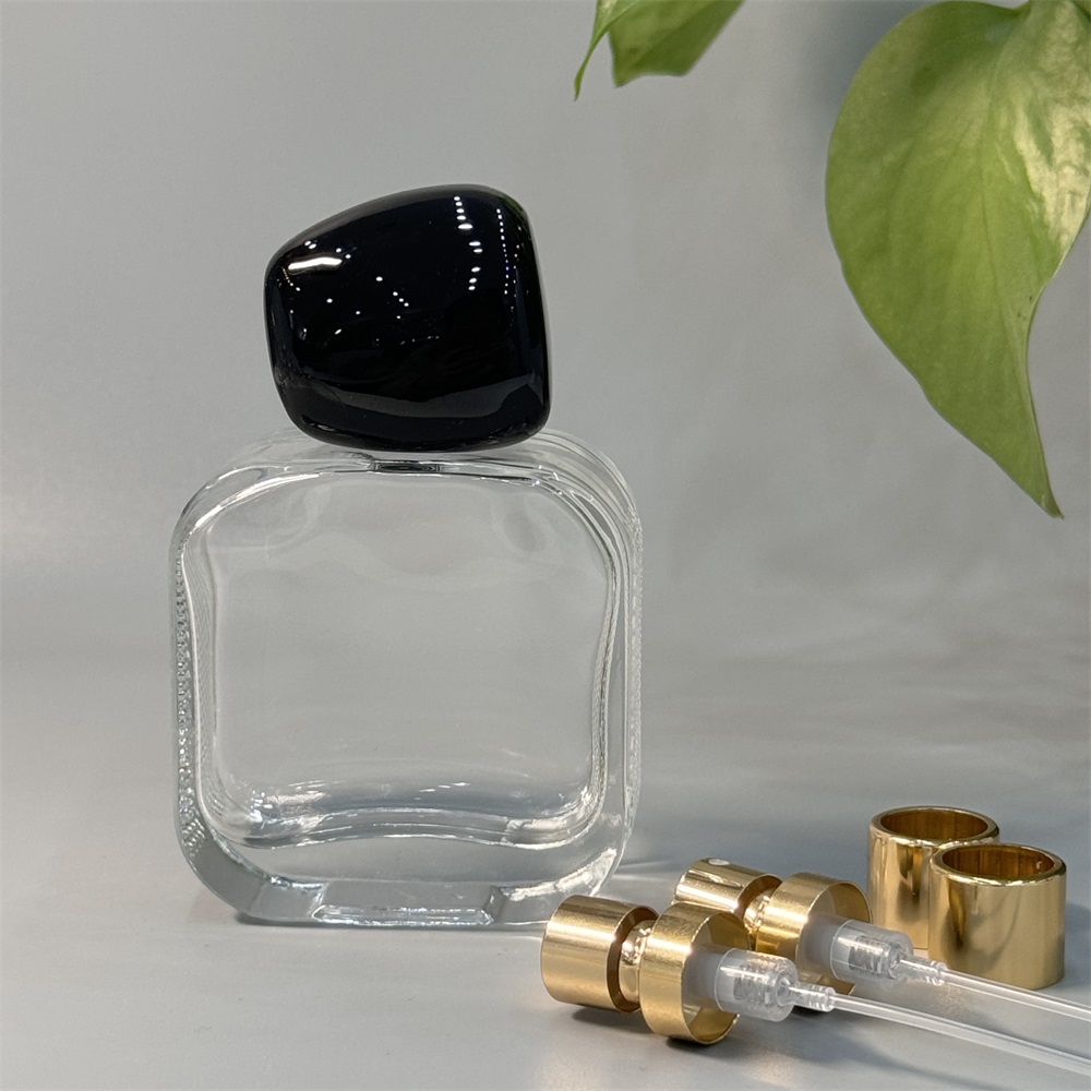 Black pebble perfume cap
